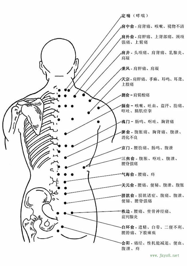 圖片詳解-人體穴位、經(jīng)脈及對應(yīng)疾病大全